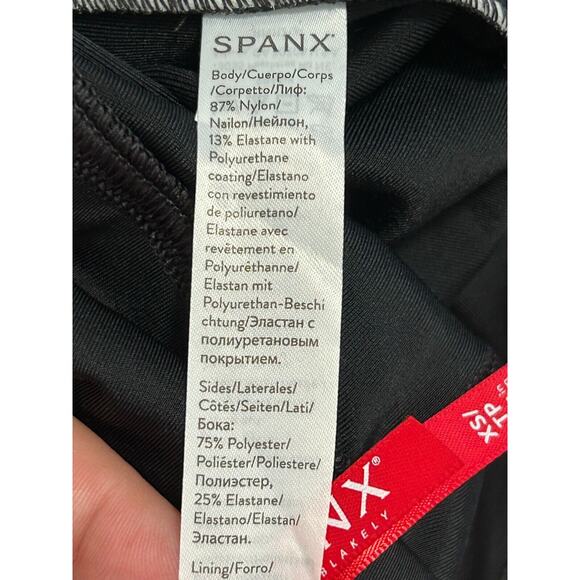 NWT Spanx Women's Very Black & White Side Stripe Faux Leather Leggings Size XS - Picture 8 of 11